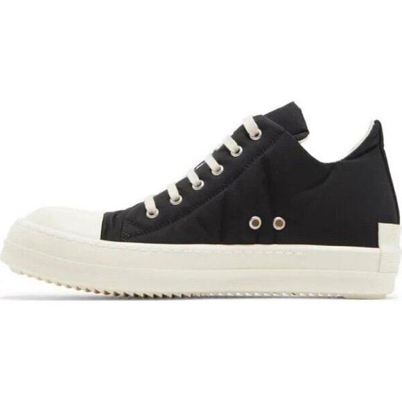 Rick Owens DRKSHDW License Plate Strobe Low Sneaks Black Size 40.5 M7.5 W10.5 - Picture 5 of 16